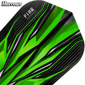 Harrows Fire Inferno Dart Flight Dartflight speziell laminiert Grün