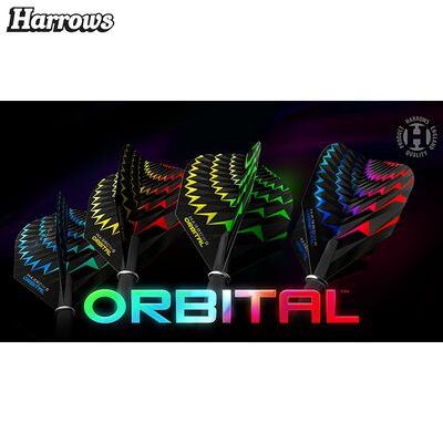 Harrows Orbital Dart Flight Dartflight speziell laminiert in 4 verschiedenen Designs