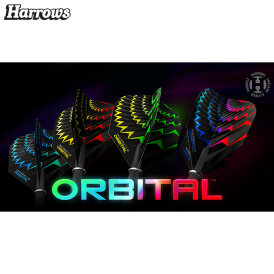 Harrows Orbital Dart Flight Dartflight speziell laminiert  Gelb/Rot
