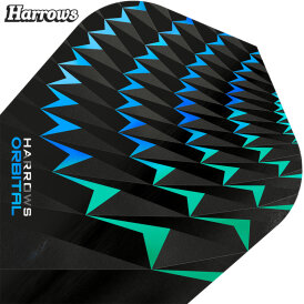 Harrows Orbital Dart Flight Dartflight speziell laminiert Aqua/Grün