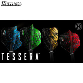 Harrows Tessera Dart Flight Dartflight speziell laminiert Blau