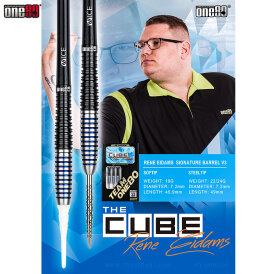 one80 Steel Dart Rene Eidams 90% Tungsten V3 Generation 3 Steeltip Dart Steeldart