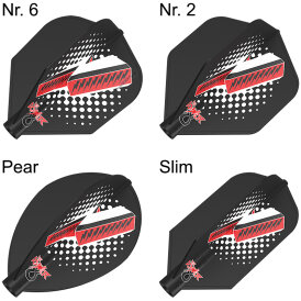 8 Flight Phil Taylor Black Dart Flights Target Dartflights verschiedene Flightformen Design 2020