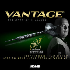 Winmau Steel Darts MvG Michael van Gerwen Vantage 90% Tungsten Steeltip Dart Steeldart