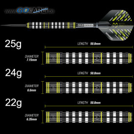 Winmau Steel Darts MvG Michael van Gerwen Assault 90% Tungsten Steeltip Dart Steeldart 26 g