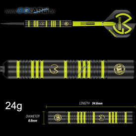 Winmau Steel Darts MvG Michael van Gerwen Ambition Black Brass Steeltip Dart Steeldart 24 g