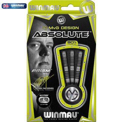 Winmau Soft Darts MvG Michael van Gerwen Absolute 90% Tungsten Softtip Dart Softdart 20 g
