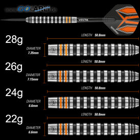 Winmau Steel Darts Fury 90% Tungsten Steeltip Dart Steeldart 24 g
