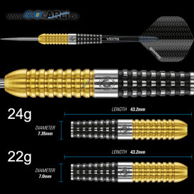 Winmau Steel Darts Steve Beaton Special Edition 90% Tungsten Steeltip Dart Steeldart 24 g