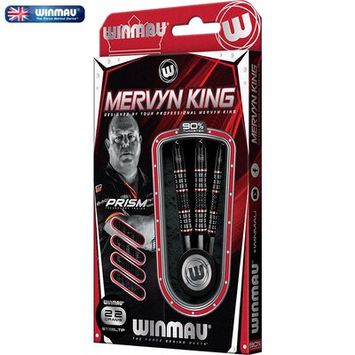 Winmau Steel Darts Mervyn King Special Edition 90% Tungsten Steeltip Dart Steeldart 22 g