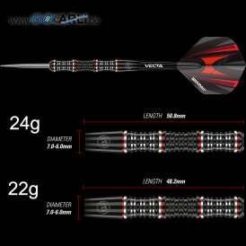 Winmau Steel Darts Mervyn King Special Edition 90% Tungsten Steeltip Dart Steeldart 24 g