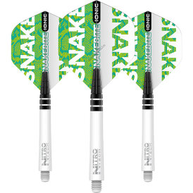 Red Dragon Player Peter Wright Shaft- Flights Coiled Snake - Ionic - Combo Dart Shaft- Flight Set 2021