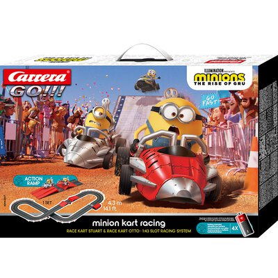 Carrera GO!!! Battery Rennbahn Autorennbahn Minions - Kart Racing Set / Grundpackung 63507