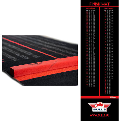 BULLS NL Dartmatte Dartteppich Carpet Finish Mat 90 cm  x 300 cm mit Oche