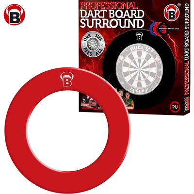 BULLS Dart Pro Surround Dartboard Polyurethan einteilig in Rot