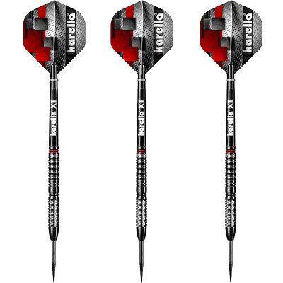 Karella Steel Darts SuperDrive schwarz 90% Tungsten Steeltip Darts Steeldart 24 g