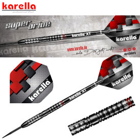 Karella Steel Darts SuperDrive schwarz 90% Tungsten Steeltip Darts Steeldart 24 g