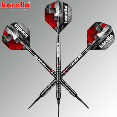 Karella Soft Darts SuperDrive schwarz 90% Tungsten Softtip Darts Softdart 18 g