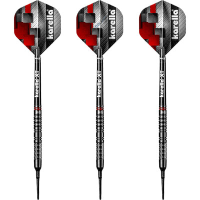 Karella Soft Darts SuperDrive schwarz 90% Tungsten Softtip Darts Softdart 20 g