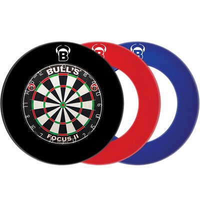 BULLS Focus II Turnier Bristle-Board Dartboard mit Pro Surround Polyurethan einteilig in verschiedenen Farben