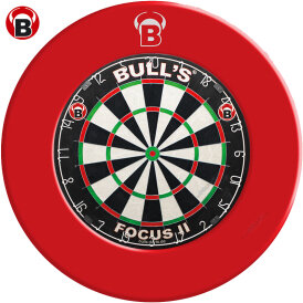 BULLS Focus II Turnier Bristle-Board Dartboard mit Pro Surround Polyurethan einteilig in verschiedenen Farben
