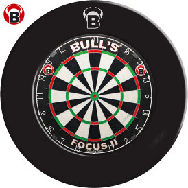 BULLS Focus II Turnier Bristle-Board Dartboard mit Pro Surround Polyurethan einteilig Schwarz