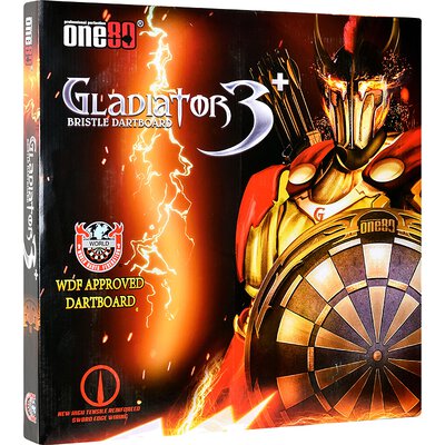 one80 Dart Gladiator 3 Plus WDF Logo Bristle Dart Board Dartboard Turnierboard Dartscheibe 2021 Ohne Rotafix