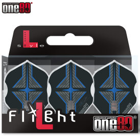 one80 Dart Star Flight L-Style Champagne L1PRO Dart Flights Designs 2021 Klar Weiß/Blau