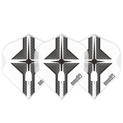 one80 Dart Star Flight L-Style Champagne L1PRO Dart Flights Designs 2021 Klar Weiß/Schwarz