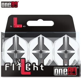 one80 Dart Star Flight L-Style Champagne L1PRO Dart Flights Designs 2021 Klar Weiß/Schwarz