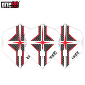 one80 Dart Star Flight L-Style Champagne L1PRO Dart Flights Designs 2021 Klar Weiß/Rot