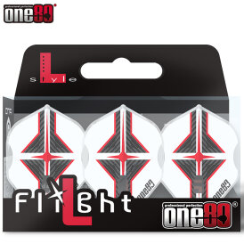 one80 Dart Star Flight L-Style Champagne L1PRO Dart Flights Designs 2021 Klar Weiß/Rot