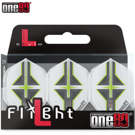 one80 Dart Star Flight L-Style Champagne L1EZ Dart Flights Designs 2021 Klar Weiß/Grün