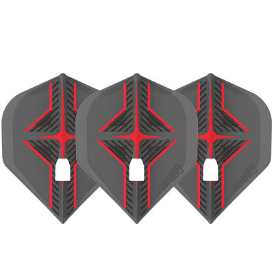 one80 Dart Star Flight L-Style Champagne L1PRO Dart Flights Designs 2021 Klar Schwarz/Rot