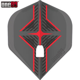 one80 Dart Star Flight L-Style Champagne L1EZ Dart Flights Designs 2021 Klar Schwarz/Rot