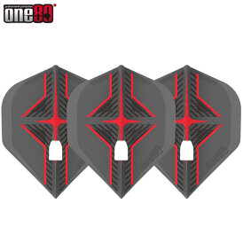 one80 Dart Star Flight L-Style Champagne L1PRO Dart Flights Designs 2021 Klar Schwarz/Rot