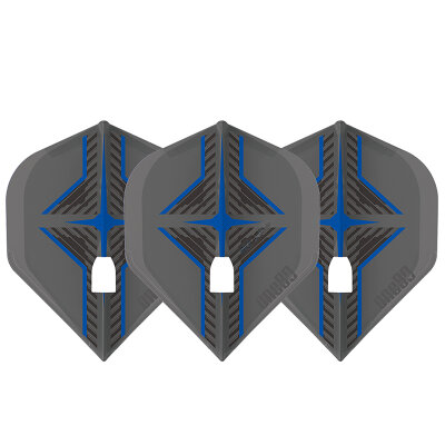 one80 Dart Star Flight L-Style Champagne L1PRO Dart Flights Designs 2021 Klar Schwarz/Blau