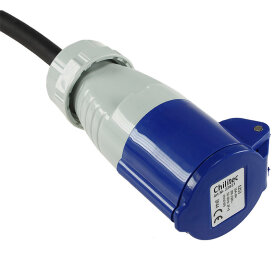 Adapterleitung 35 cm Campingkabel und Wohnwagen Schutzkontakt-Stecker auf CEE-Kupplung 22551 Modell 1