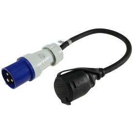 Adapterleitung 35 cm Campingkabel und Wohnwagen Schutzkontakt-Kupplung auf CEE-Stecker 22852  Modell 2
