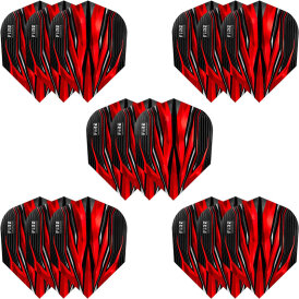 Harrows Fire Inferno 5er Set Dart Flight Dartflight speziell laminiert in 4 verschiedenen Designs