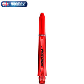 Winmau Prism 1.0 Shaft mit Edelstahl Ring 3er Set S Kurz Rot