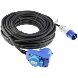 Adapterleitung Verlängerungskabel 25 Meter Campingkabel und Wohnwagen  CEE-Stecker und CEE-Winkelkupplung mit Schutzkontakt-Dose 23260 Modell 4