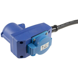 Adapterleitung Verlängerungskabel 15 Meter Campingkabel und Wohnwagen  CEE-Stecker und CEE-Winkelkupplung mit Schutzkontakt-Dose 23259 Modell 7