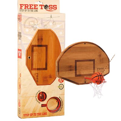 Tiki Toss Basketball Deluxe Edition Korb- und Basketball-Wurf-Spiel Geschicklichkeitsspiel 100% Bambus