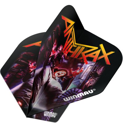 Winmau Rockband Rock Legends Flights Dart Flight Dartflights 2021 Anthrax Logo Gelb