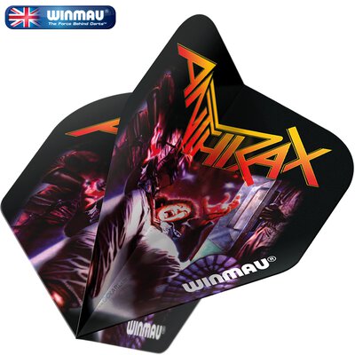 Winmau Rockband Rock Legends Flights Dart Flight Dartflights 2021 Anthrax Logo Gelb