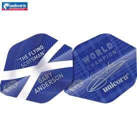 Unicorn Ultrafly.75 Player AR Blau Ghost Gary Anderson WC Flights verschiedene Flightformen - Flight Shape