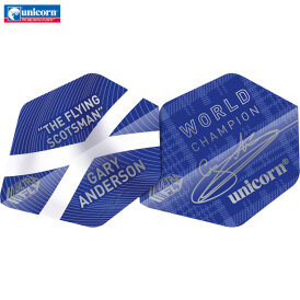 Unicorn Ultrafly.75 Player AR Blau Ghost Gary Anderson WC Flights verschiedene Flightformen - Flight Shape