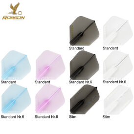 Robson Plus Dart Flight Crystal Clear Std. Dartflight Flight- Form / Shape Black Std.6 RO-51753