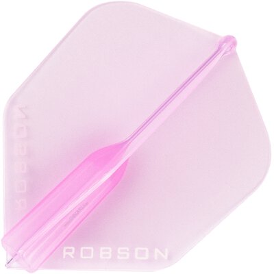 Robson Plus Dart Flight Crystal Clear Std. Dartflight Flight- Form / Shape Pink Std.6 RO-51756